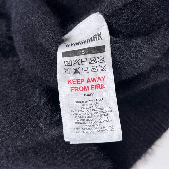 Gymshark Whitney Simmons Oversized Black Eyelash Off Shoulder Cozy Sweater Small - Picture 6 of 7